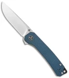 QSP Osprey Liner Lock Knife Blue Micarta (3.25" Satin) QS139-B