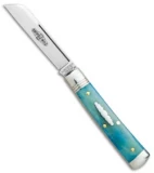GEC Northfield UN-X-LD Wharncliffe Pocket Knife Blue Camel Bone (3.75" Satin)