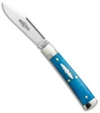GEC Northfield UN-X-LD Clip Point Pocket Knife Blue Camel Bone (3.75" Satin)