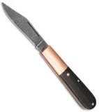 Boker Barlow Integral Slip Joint Knife Black Burlap Micarta/Cu (2.5" Acid SW)