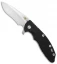 Hinderer Knives XM-18 3.5 Recurve Flipper Knife Black G-10 (3.5" Stonewash)