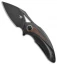 Bestech Knives Nuke Frame Lock Knife Black Ti/Orange G-10 Inlay (2.75" SW)