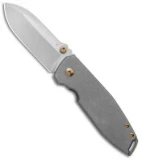BRNLY SQD-2 Frame Lock Knife Titanium Bronze Hardware (3" Stonewash)