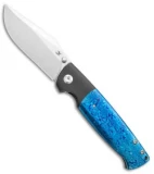 Kansept Knives Shikari Frame Lock Knife Ti/Timascus (4" Satin 20CV)