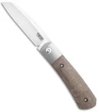 Pena Knives X-Series Apache Kickstop Flipper Knife Green Micarta (2.75" Satin)