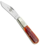 GEC  Two Acorn Barlow Knife 3.75" Rust Orange Natural Bone 861121