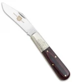 GEC Two Acorn Barlow Knife 3.75" Red & Black Linen Micarta 861121