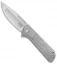 Liong Mah Design Lanny V2  Flipper Knife Textured Titanium (3.25" Satin)
