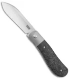 Pena Knives X-Series Front Flipper Dogleg Jack Knife Marble CF (3" Satin)