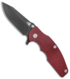 Hinderer Knives Jurassic Frame Lock Knife Textured Red (3.5" Black SW)