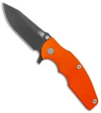 Hinderer Knives Jurassic Frame Lock Knife Textured Orange (3.5" Black SW)