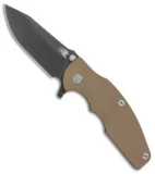 Hinderer Knives Jurassic Frame Lock Knife Textured Coyote (3.5" Black SW)