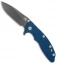 Hinderer Knives XM-18 3.5 Slicer Knife Black/Blue G-10  (3.5" Black SW)