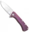 PMP Knives Revenge II Frame Lock Knife Purple Titanium  (3.75" Stonewash M390)