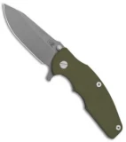 Hinderer Knives Jurassic Frame Lock Knife Textured OD Green (3.5" WF)