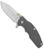 Hinderer Knives Jurassic Frame Lock Knife Textured Gray G-10/Blue Ti (3.5" SW)