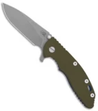 Hinderer XM-18 3.5 Slicer Knife OD Green G-10/Blue Ano (3.5" Stonewash)