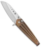 Medford Nosferatu Sheepsfoot Flipper Knife Bronze Anodized Titanium (3.5" Satin)