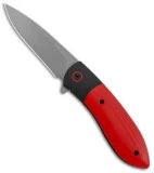 Ohlone Knives Butron Frame Lock Knife Red G-10 (3.25" Bead Blast)