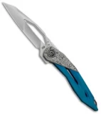 Prince Customs Nucleus Frame Lock Knife Titanium/Timascus (3.25" Satin 204P)