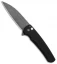 Pro-Tech Malibu Wharncliffe Flipper Knife Black (3.3" Acid Wash) Blade Show 2021