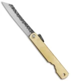 Higonokami Hoseki Folding Knife Brass (2.95" Black)