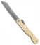 Higonokami Hoseki Folding Knife Brass (2.95" Damascus)