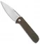 Artisan Cutlery Arion Frame Lock Knife OD Green Micarta (3.6" Satin)