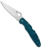 Spyderco Police 4 Lightweight Knife Blue FRN (4.3" Satin Serr) C07FP4K390