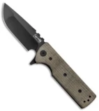 Chaves Ultramar T.A.K. Liner Lock Knife Drop Point Green Micarta (2.7" Blackout)