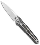 Maxace Knives Midnight Heron Pivot Lock Knife Titanium/Copper CF (4" Satin)