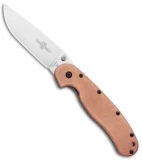Ontario RAT Model 1 Liner Lock Knife + Flytanium Copper Scales (3.6" Satin D2)