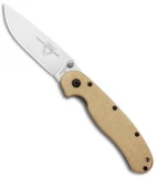Ontario RAT Model 2 Liner Lock Knife + Flytanium Brass Scales (3" Satin D2)