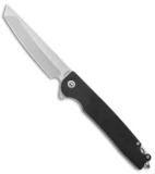 Daggerr Knives Ronin Liner Lock Flipper Knife Black G10 (3.8" Stonewash)