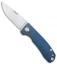 PMP Knives Harmony Slip Joint Knife Blue Titanium (3" Satin)