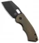 BergBlades Mini Slim Frame Lock Knife Bronze Ti (2.4" Black DLC)