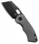 BergBlades Mini Slim Frame Lock Knife Stonewashed Titanium (2.4" Black DLC)