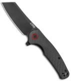 CJRB Cutlery Crag Liner Lock Knife Carbon Fiber (3.5" D2 Black) J1904-BCF