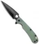 Daggerr Knives Arrow Liner Lock Flipper Knife Jade G-10 (3.9" Black SW D2)