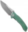 Maxace Knives Sandstorm-K Liner Lock Knife Natural Jade G10 (4.4" Two-Tone Gray)