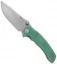 Maxace Knives Sandstorm-K Liner Lock Knife Natural Jade G10 (4.4" Stonewash)