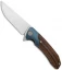 Maxace Knives Goliath 2.0 Liner Lock Knife Micarta/Blue Titanium (4.5" Satin)