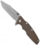 Rick Hinderer Eklipse Flipper Knife Flat Dark Earth G-10 (3.5" Working)