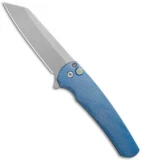 Pro-Tech Malibu Reverse Tanto Plunge Lock Flipper Knife Blue Titanium (3.3" SW)