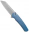 Pro-Tech Malibu Reverse Tanto Plunge Lock Flipper Knife Blue Titanium (3.3" SW)