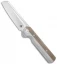 Arcform Slimfoot Frame Lock Knife Ti/Micarta (3.3" Stonewash) TuffKnives