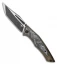 Bestech Knives Togatta Frame Lock Knife Black/White G-10  (3.75" Black SWM390)