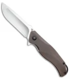 TuyaKnife Envy 3 Liner Lock Knife Crosscut Brown CF (Satin) 1711A