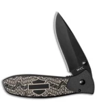 Case Cutlery TEC X Harley-Davidson Shield & Skulls Liner Lock Knife (3" Black)