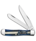 Case Ford Trapper Pocket Knife Blue Bone (4.1" - 6254 SS)